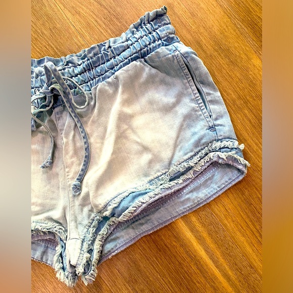 Cloth & Stone Blue Tencel Shorts Sz S - Picture 3 of 5